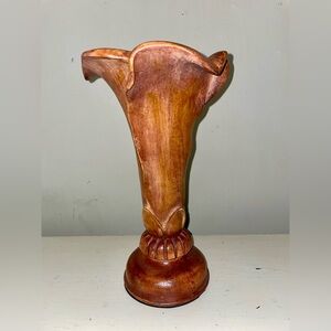 Vintage Hand-Carved  Wooden Flower Vase 1930’s-1940’s